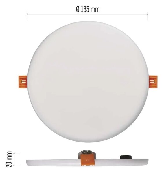 Emos lighting LED vestavné svítidlo VIXXO, kruhové, bílé, 19W neutr. b., IP65 1540112220