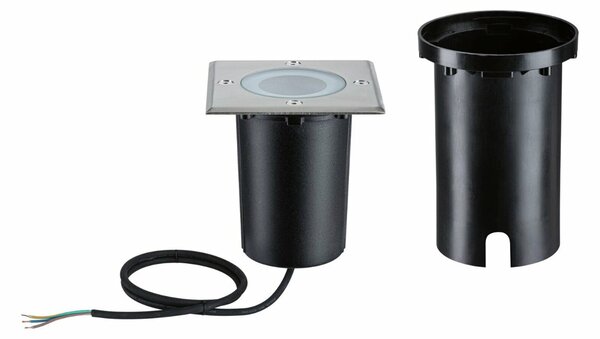 PAULMANN LED zemní svítidlo Smart Home Zigbee 3.0 Floor IP67 kruhové 110mm RGBW+ 4,9W 230V kov kartáčovaný hliník