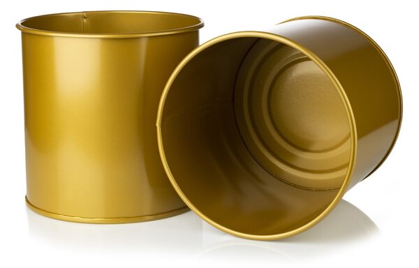 KOVOVÝ KVĚTINÁČ SE STOJÁNEM GOLDEN 75X21 CM ZLATÁ