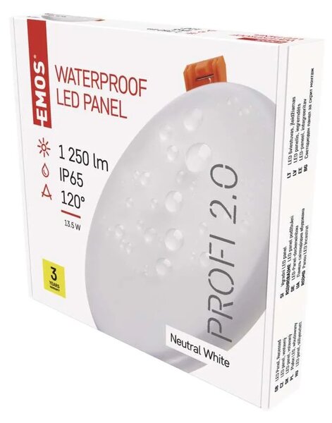 Emos lighting LED vestavné svítidlo VIXXO, kruhové, bílé, 13,5W neutr. b., IP65 1540111520