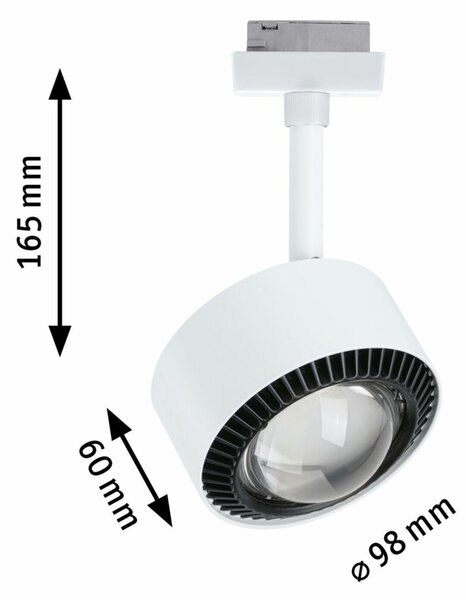 PAULMANN URail LED lištový spot Aldan spot 8W 4000K stmívatelné 230V bílá