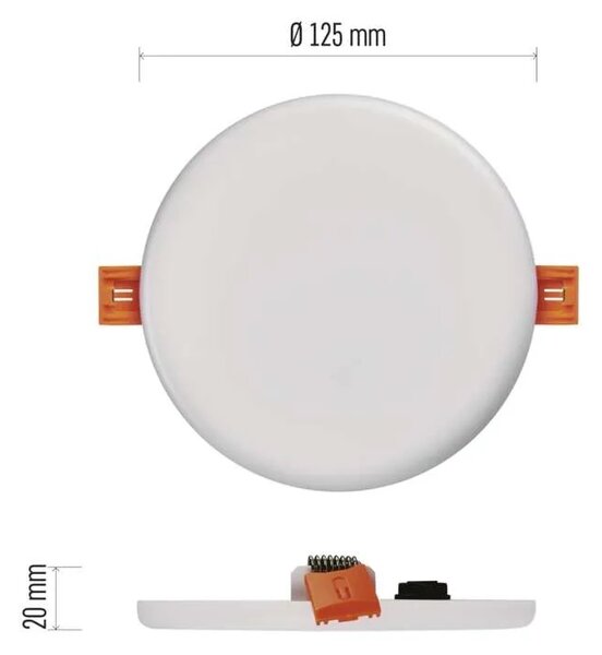 Emos lighting LED vestavné svítidlo VIXXO, kruhové, bílé, 10W neutr. b., IP65 1540111120