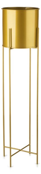 KOVOVÝ KVĚTINÁČ SE STOJÁNEM GOLDEN 95X21 CM ZLATÁ