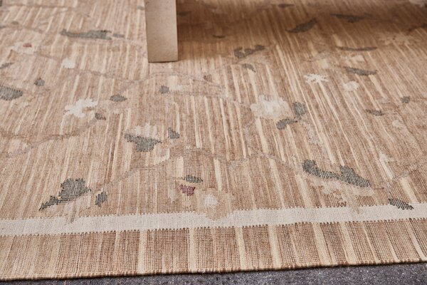 Diamond Carpets India, Ručně vázaný kusový koberec Flora DESP P48 Brown Mix, 80x150, hnědá, chodba / předsíň