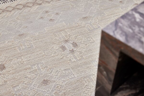 Diamond Carpets India, Ručně vázaný kusový koberec Anantara DESP P71 White Mix, 120x170, béžová, ložnice