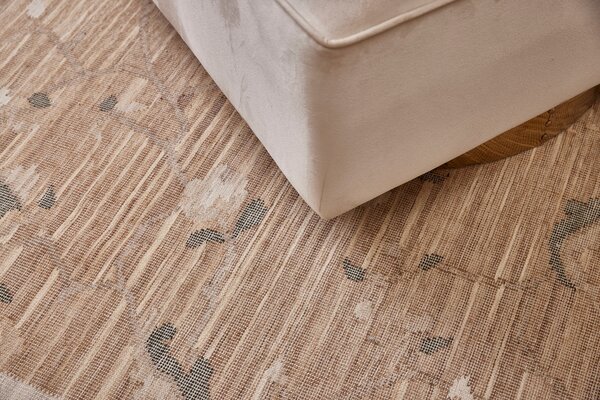 Diamond Carpets India, Ručně vázaný kusový koberec Flora DESP P48 Brown Mix, 80x150, hnědá, chodba / předsíň