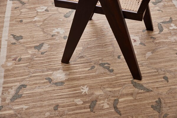 Diamond Carpets India, Ručně vázaný kusový koberec Flora DESP P48 Brown Mix, 80x150, hnědá, chodba / předsíň