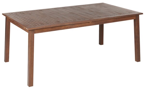 Rozkládací zahradní jídelní stůl CESANA 180/240 cm 100 cm Akáciové dřevo Tmavě hnědá