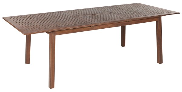 Rozkládací zahradní jídelní stůl CESANA 180/240 cm 100 cm Akáciové dřevo Tmavě hnědá