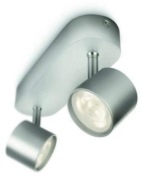 Philips 56242/48/16 Star bodové LED svítidlo 2x4,5W 1000lm 2700K stmívatelné IP20, hliník