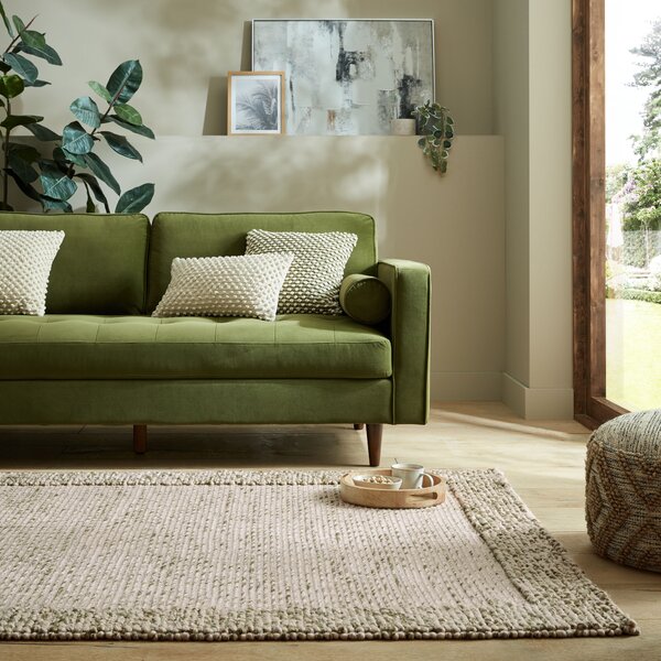 Flair Rugs, Kusový koberec Bobble Wool Green, 160x230, zelená, ložnice