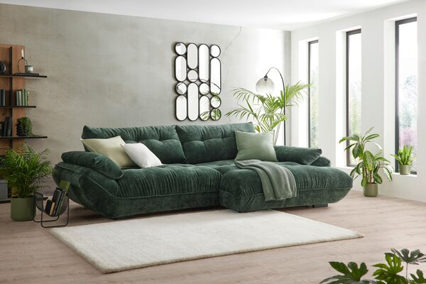 SEDACÍ SOUPRAVA, textil, tmavě zelená - Sedací soupravy