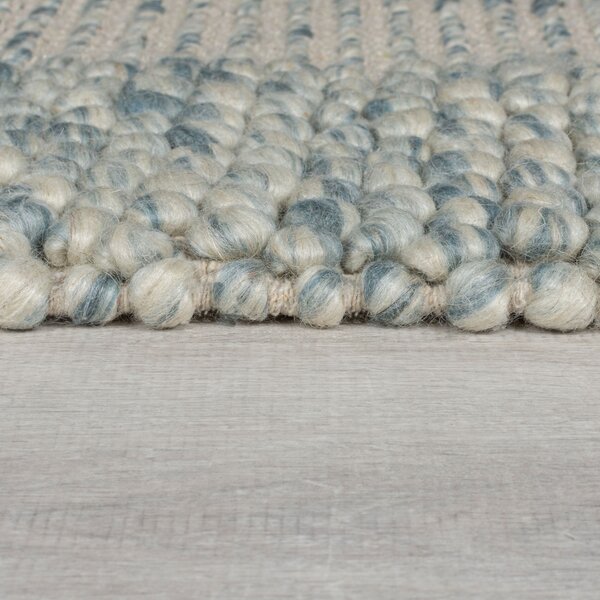 Flair Rugs, Kusový koberec Bobble Wool Blue, 120x170, modrá, ložnice