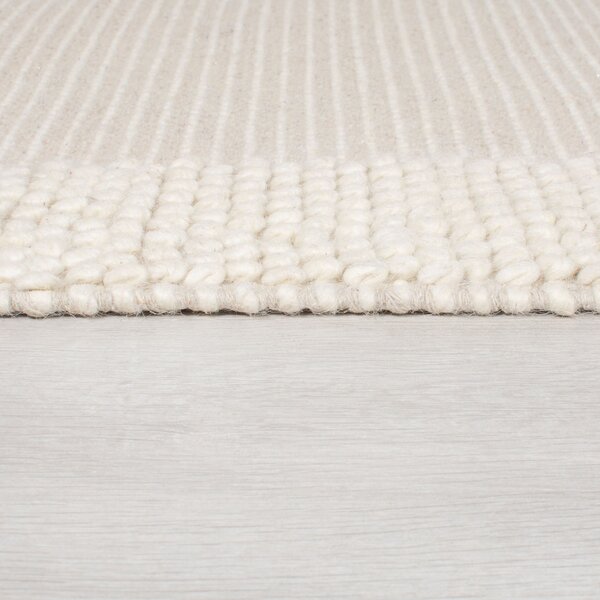 Flair Rugs, Kusový koberec Bobble Wool Ivory, 80x150, bílá, ložnice