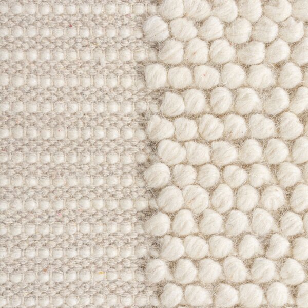 Flair Rugs, Kusový koberec Bobble Wool Ivory, 80x150, bílá, ložnice