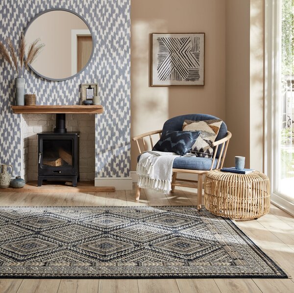 Flair Rugs, Kusový koberec Cooper Babylon Traditional Blue, 80x150, modrá, ložnice