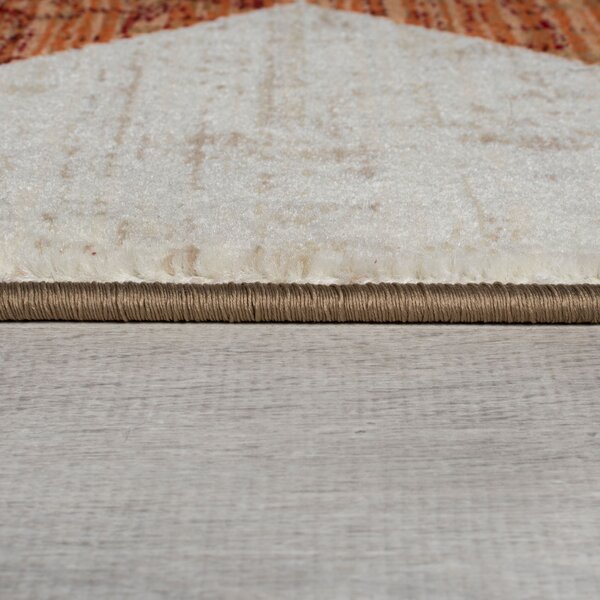 Flair Rugs, Kusový koberec Cooper Bradley Geo Red, 80x150, hnědá, ložnice