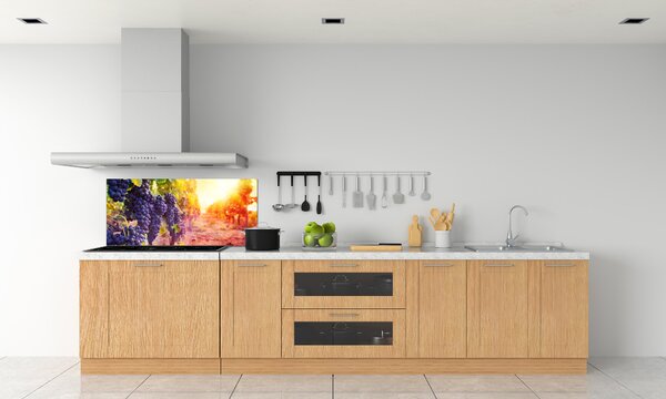 Skleněný panel do kuchynské linky Hrozny a víno pksh-89292664