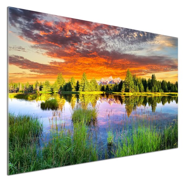 Panel do kuchyně Řeka v lese pksh-89317009