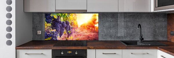 Skleněný panel do kuchynské linky Hrozny a víno pksh-89292664