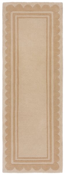Flair Rugs koberce Ručně všívaný běhoun Lois Scallop Natural - 80x230 cm