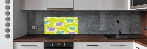 Dekorační panel sklo Hroši pksh-89402054