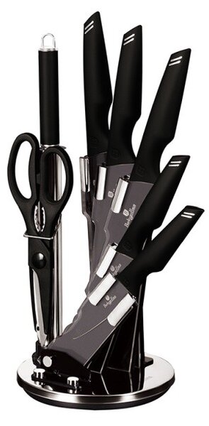 BERLINGERHAUS Sada nožů ve stojanu 8 ks Black Silver Collection