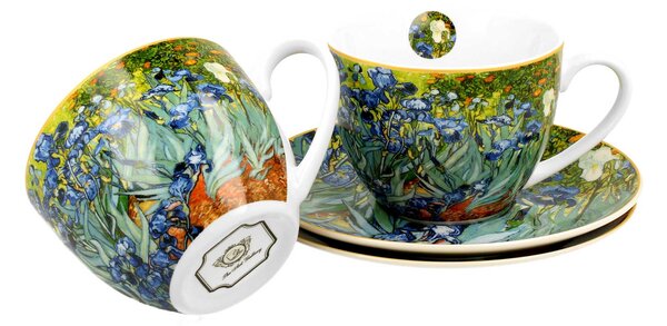 Porcelánový šálek s podšálkem Van Gogh Irises 250 ml sada 2ks