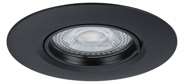 PAULMANN Vestavné svítidlo 3ks-sada nevýklopné kruhové 90mm GU10 max. 3x10W 230V černá