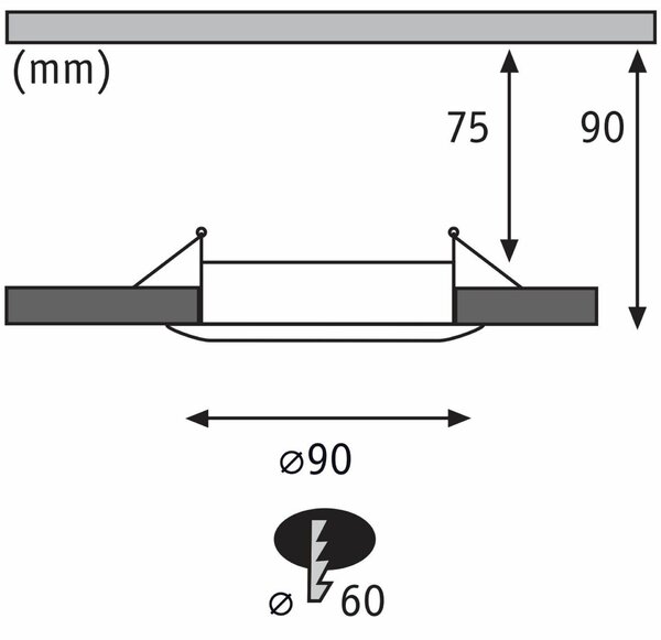 PAULMANN Vestavné svítidlo 3ks-sada nevýklopné kruhové 90mm GU10 max. 3x10W 230V bílá