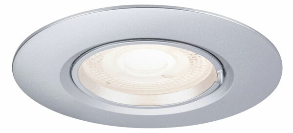 PAULMANN Vestavné svítidlo 10ks-sada nevýklopné kruhové 90mm GU10 max. 10x10W 230V matný chrom