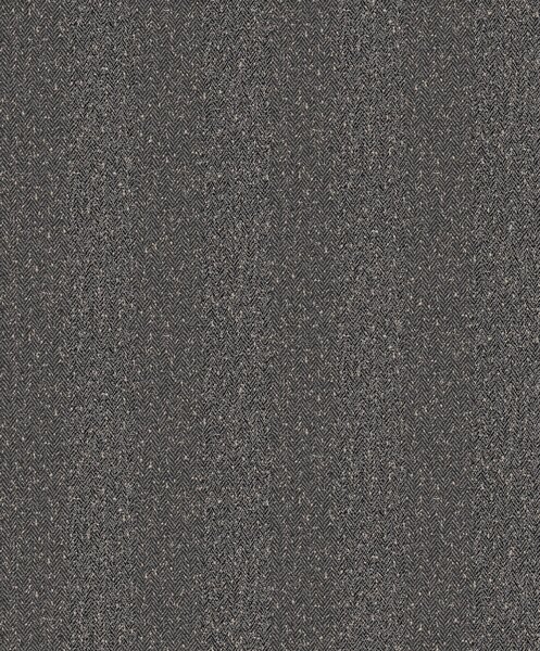 Černá vliesová tapeta na zeď, imitace tvídové pruhované látky, ILA605, Aquila, Khroma by Masureel