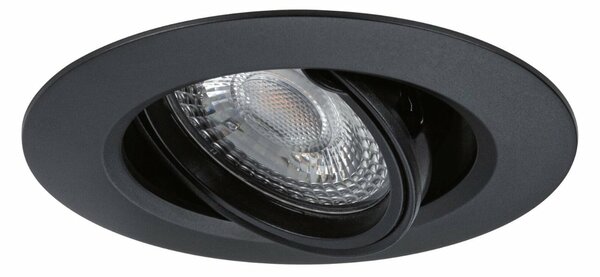 PAULMANN Vestavné svítidlo 10ks-sada výklopné kruhové 90mm 30° GU10 max. 10x10W 230V černá