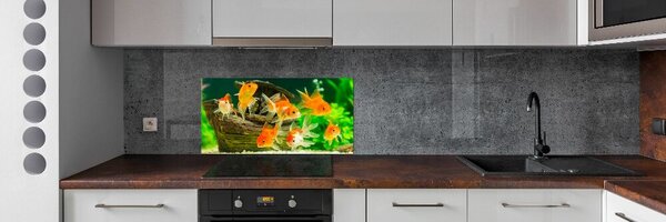 Dekorační panel sklo Zlaté rybky pksh-89540196