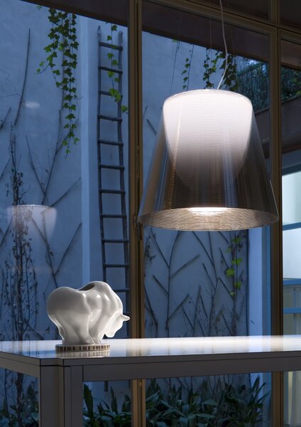 Flos F6257030 KTribe S2, designové závěsné svítidlo, 1x150W E27, kouřová, prům. 39cm