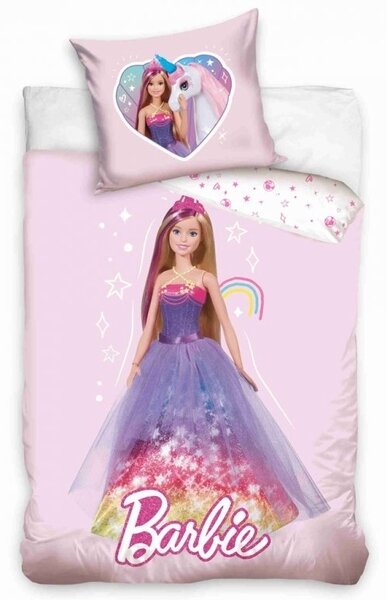 Dětské povlečení bavlna do postýlky Barbie Princezna 100x135, 40x60 cm