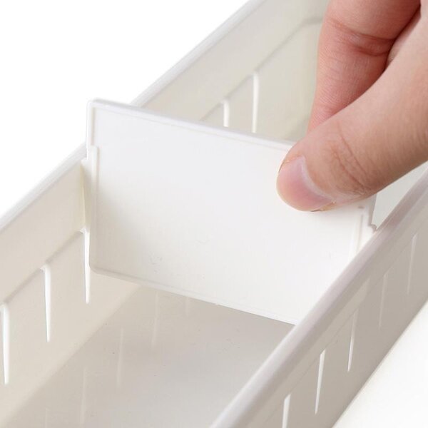 4Leaders Organizér do šuplíku s nastavitelnou přepážkou bílý 34,5×12×5 cm