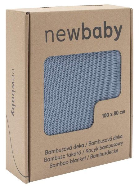 NEW BABY Bambusová pletená deka blue Bavlna/Bambus 100x80 cm