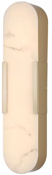 Searchlight 11139GO Nástěnné LED svítidlo OPALINE MARBLE IP44, ZLATÉ 50cm