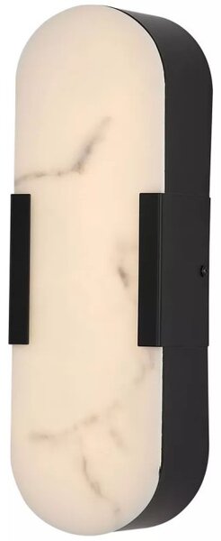 Searchlight 11138BK Nástěnné LED svítidlo OPALINE MARBLE IP44, ČERNÉ 35cm