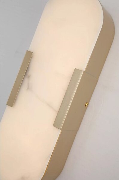 Searchlight 11138GO Nástěnné LED svítidlo OPALINE MARBLE IP44, ZLATÉ 35cm