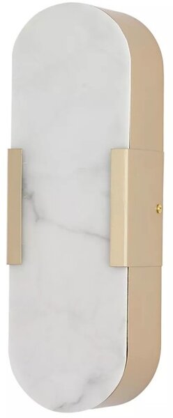 Searchlight 11138GO Nástěnné LED svítidlo OPALINE MARBLE IP44, ZLATÉ 35cm