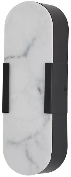 Searchlight 11138BK Nástěnné LED svítidlo OPALINE MARBLE IP44, ČERNÉ 35cm