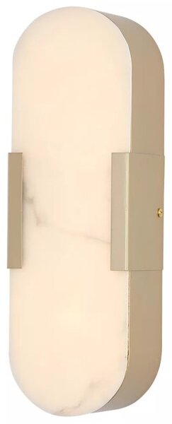 Searchlight 11138GO Nástěnné LED svítidlo OPALINE MARBLE IP44, ZLATÉ 35cm