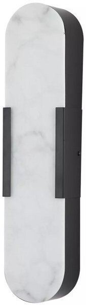 Searchlight 11139BK Nástěnné LED svítidlo OPALINE MARBLE IP44, ČERNÉ 50cm