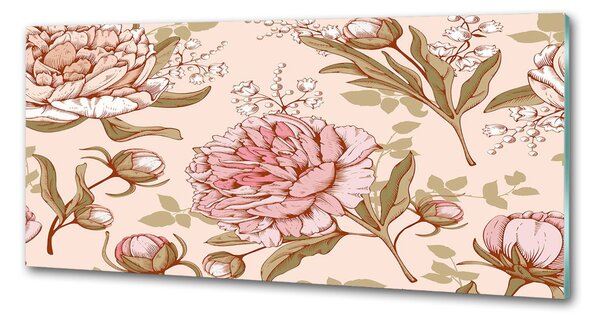 Skleněný panel do kuchyně Pivoňky pksh-89698530