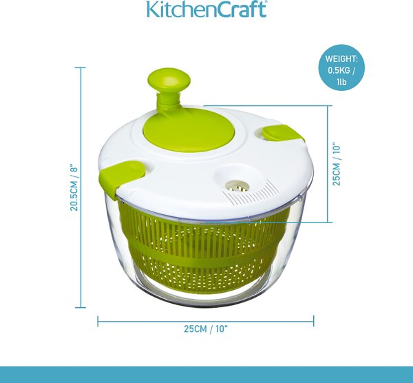 Odstředivka na salát KitchenCraft 25 cm KCSALSPIN