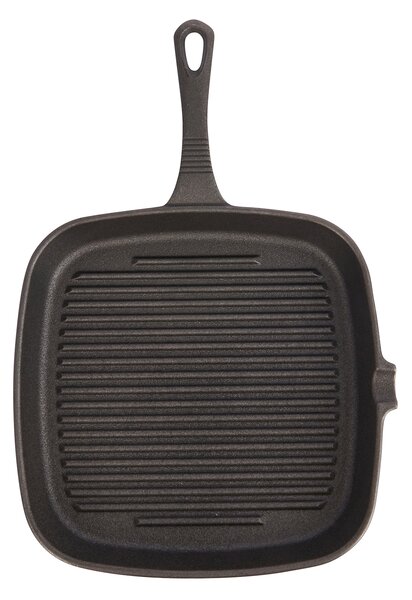 Grilovací pánev 23 cm KitchenCraft litinová hranatá KCCISQ