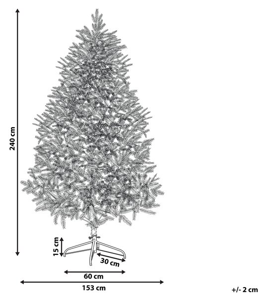 Umělý vánoční stromeček HUXLEY 240 cm Zelená