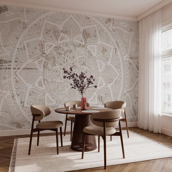 Fototapety Etnická mandala v jemných odstínech, Fototapety Vzory, w02693 : uwalls.cz